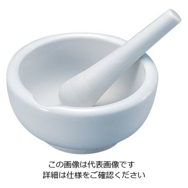 タキシン 磁製乳鉢　φ９０ｍｍ　乳棒付き 6-549-02 1個