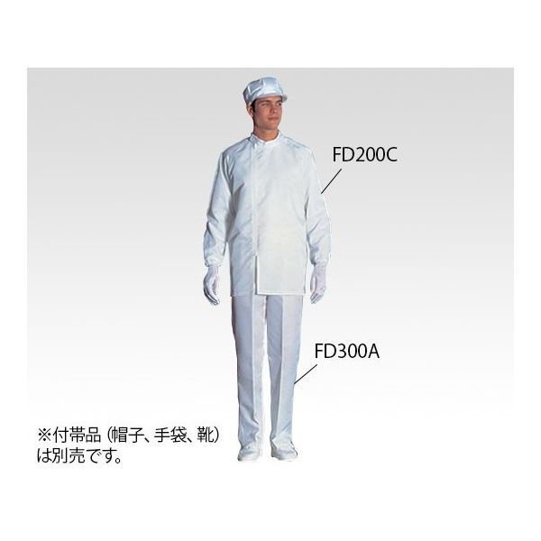 冬の感謝セール 東洋リントフリー FD200C-01 3L クリーンルーム用上着・ホワイト 研究用衣類・小物