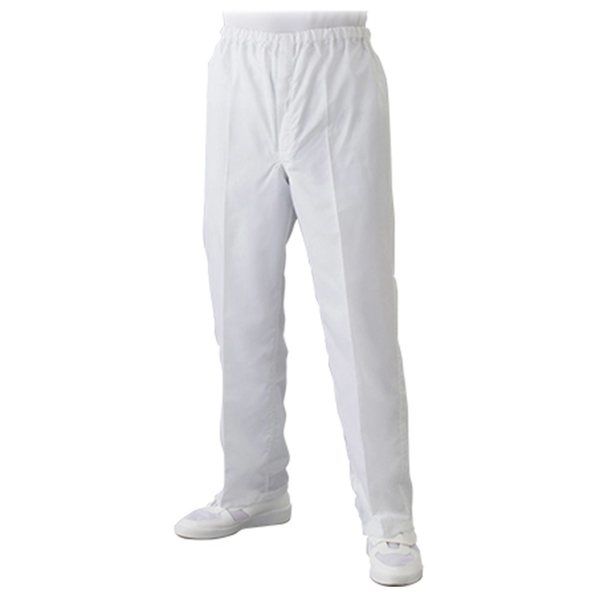 東洋リントフリー クリーンルーム用パンツ(男性用・ホワイト) 3L FD300A-01 1着 6-7528-01（直送品）