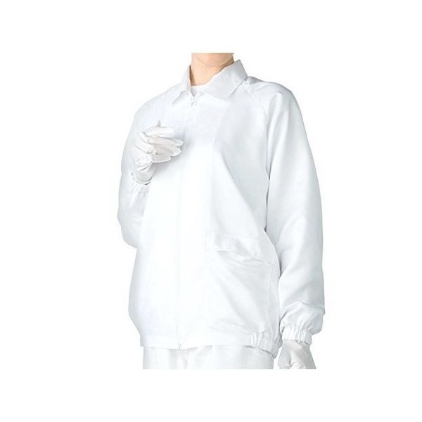 アズワン 無塵衣AS203C(男女兼用上着) ホワイト S AS203C 1着 6-7524-15（直送品）