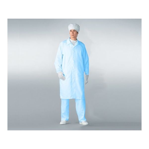 アズワン 無塵衣AS206C(男女兼用コート) ブルー M AS206C 1着 6-7590-04（直送品）