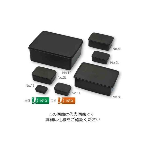 蝶プラ工業 導電パーツボックス No.4L 780562 1個 6-7863-04（直送品）