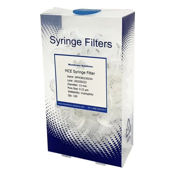 大阪ケミカル シリンジフィルター(親水性)MCE φ13mm/φ0.22μm 1箱(100個入) MCE013022 1箱(100個)（直送品）