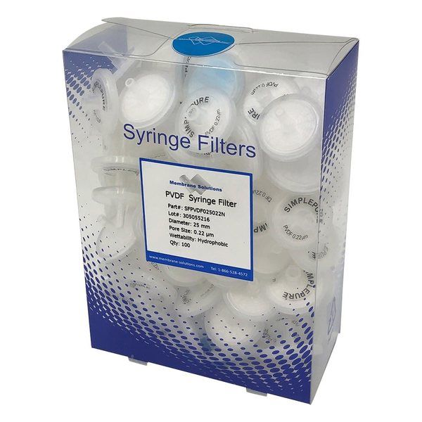 大阪ケミカル シリンジフィルター(疎水性)PVDF φ25mm/φ0.22μm 1箱(100個入) PVDF025022 1箱(100個)（直送品）