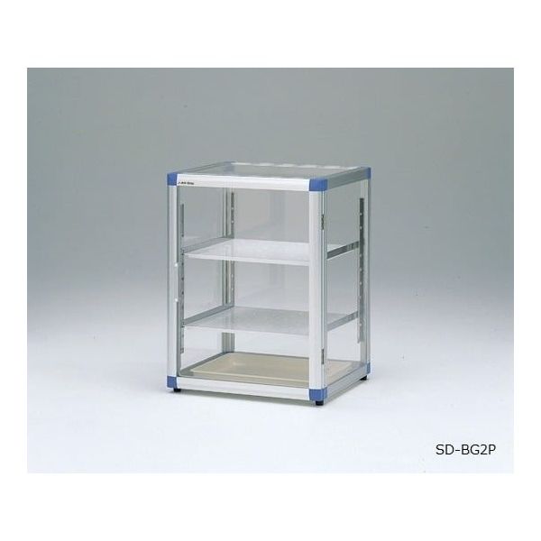 アズワン スタンダードデシケーターBG 574×517×765mm 強化プラスチック棚 ゴム足付き SD-BG2P 1台 1-5208-01（直送品）