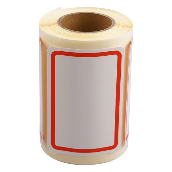 アズワン ボーダーラベル 40×60mm 赤 125枚入 RB-2 1巻(125枚) 6-701-02（直送品）