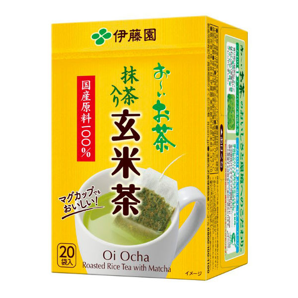 【水出し可】伊藤園 おーいお茶 抹茶入り玄米茶ティーバッグ 1箱（1.9g×20バッグ入）  エコティーバッグ