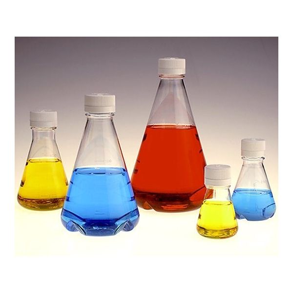 滅菌三角フラスコ(ノーマルキャップ/バッフル底) 1000mL 1袋(6個入) 4113-1000 1袋(6個)（直送品）