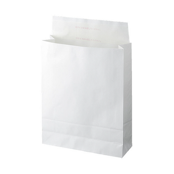 スーパーバッグ 宅配袋（紙製） 白 小サイズ 封かんシール付 1パック（100枚入）