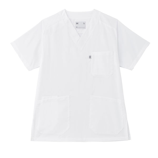 ミズノ ユナイト　医療白衣　ストレッチスクラブ　MZ-0120　ホワイト　S　1枚　（取寄品）