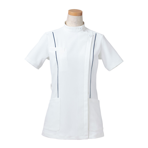 ヤギコーポレーション リゼルヴァ 医療白衣 半袖ケーシージャケット レディス R8444 ネイビー S 1枚（取寄品）