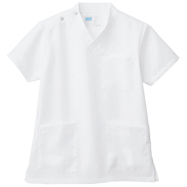 自重堂 男女兼用スクラブ WH11485B ホワイト 4L 医療白衣 1枚（取寄品）