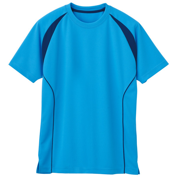 自重堂 半袖Tシャツ WH90158 ブルー LL 介護ユニフォーム 1枚（取寄品）