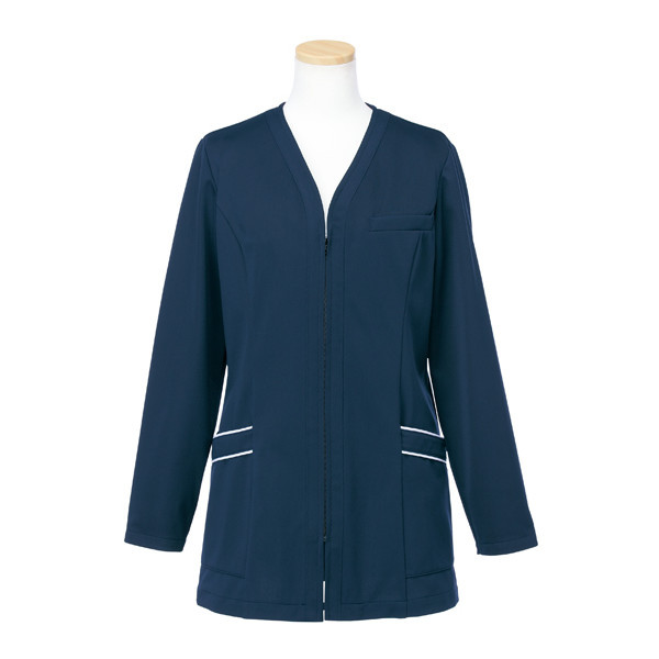 ヤギコーポレーション リゼルヴァ 医療白衣 ライトジャケット レディス R1745 ダークネイビー L 1枚（取寄品）