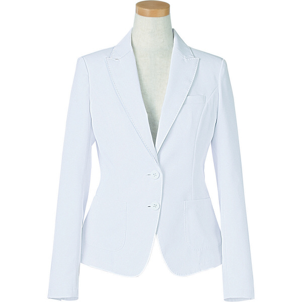 ヤギコーポレーション リゼルヴァ 医療白衣 長袖ドクタージャケット レディス R2640 ホワイト LL 1枚（取寄品）