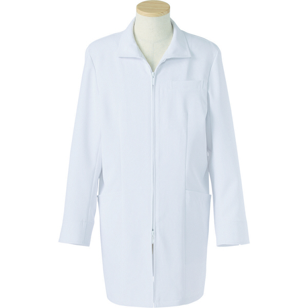 ヤギコーポレーション リゼルヴァ 医療白衣 長袖ドクタージャケット メンズ R2691 ホワイト L 1枚（取寄品）