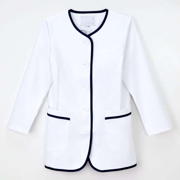 ナガイレーベン ジャケット ナースジャケット 医療白衣 女性用 長袖 Tネイビー LL EH-2880（取寄品）