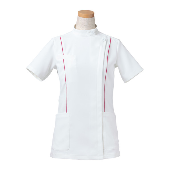 ヤギコーポレーション リゼルヴァ 医療白衣 半袖ケーシージャケット レディス R8444 マゼンダ LL 1枚（取寄品）