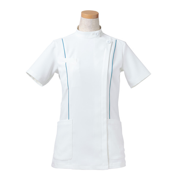ヤギコーポレーション リゼルヴァ 医療白衣 半袖ケーシージャケット レディス R8444 ターコイズ S 1枚（取寄品）