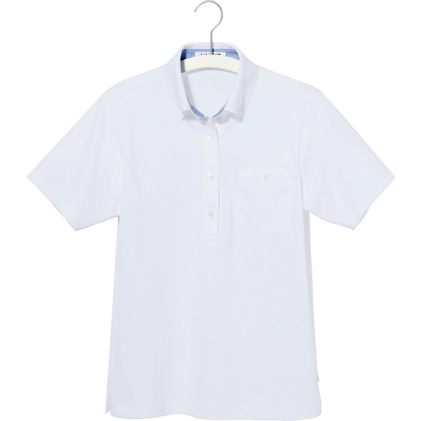 ヤギコーポレーション ユニフィット 介護ユニフォーム 半袖ポロシャツ レディス UF8631 ホワイト 7号 1枚（取寄品）