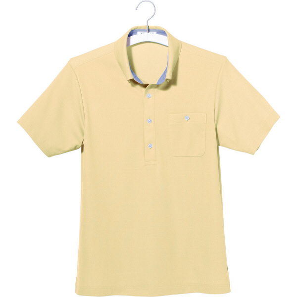 ヤギコーポレーション ユニフィット 介護ユニフォーム 半袖ポロシャツ メンズ UF8681 クロムイエロー S 1枚（取寄品）