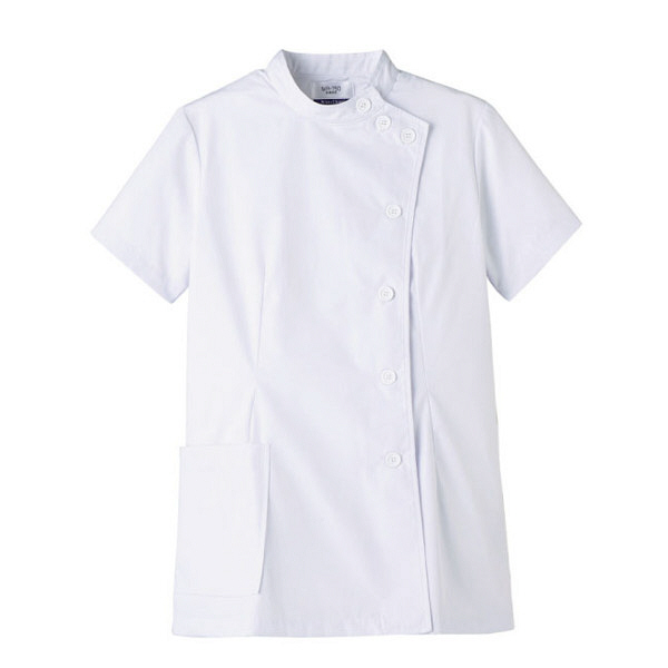 医療白衣 プリマヴェール 女性用ケーシー MR-750 半袖 ホワイト S 1枚 サーヴォ（旧サンペックスイスト）（取寄品）