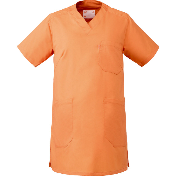 ミズノ ユナイト 医療白衣 マタニティスクラブ MZ0124 オレンジペッパー L 1枚（取寄品）