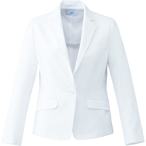 ミズノ ユナイト 医療白衣 レディスジャケット MZ0130 ホワイト LL 1枚（取寄品）