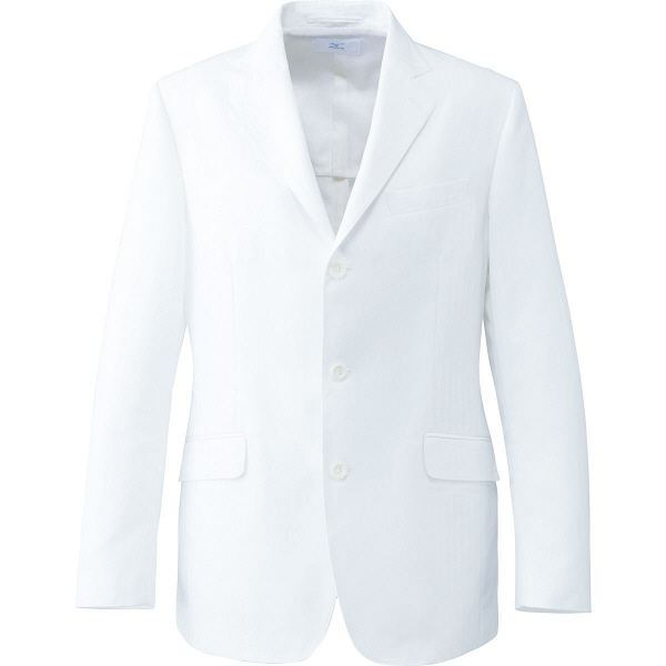 ミズノ ユナイト 医療白衣 メンズジャケット MZ0131 ホワイト LL 1枚（取寄品）