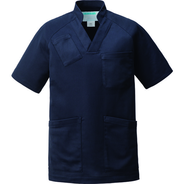 KAZEN 多機能スクラブ(男女兼用)ダークネイビー LL 134-55 1枚