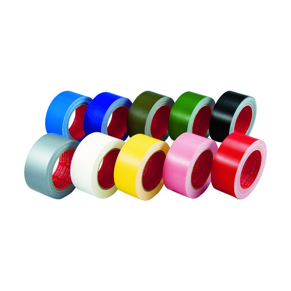 カラー布テープ 50mm×25m 強力 ガムテープ 布 黒 白 他10色 9巻