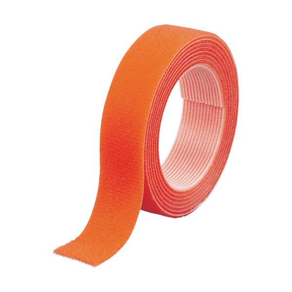 トラスコ中山 TRUSCO マジックバンド[[R下]]結束テープ両面幅20mm長さ1.5mオレンジ MKT-2015-OR 1巻（直送品）