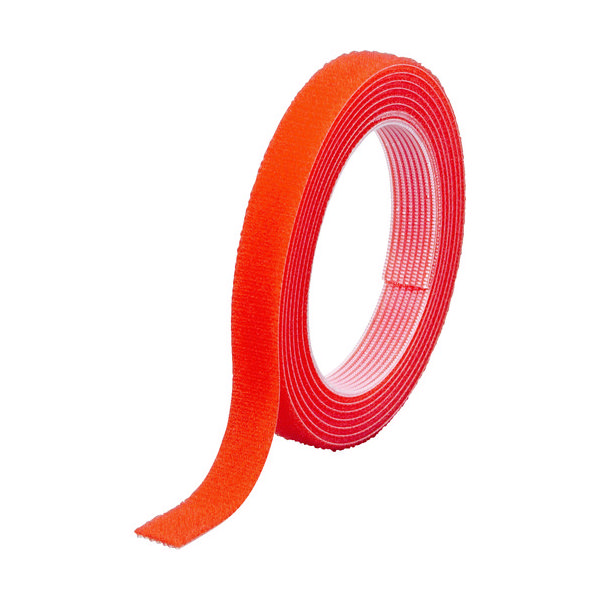 TRUSCO(トラスコ中山):マジックバンド［［R下］］結束テープ両面蛍光オレンジ20mm25m MKT-20250-LOR MKT20250LOR トラスコ中山 マジック結束テープ 両面 オレンジ 20mm