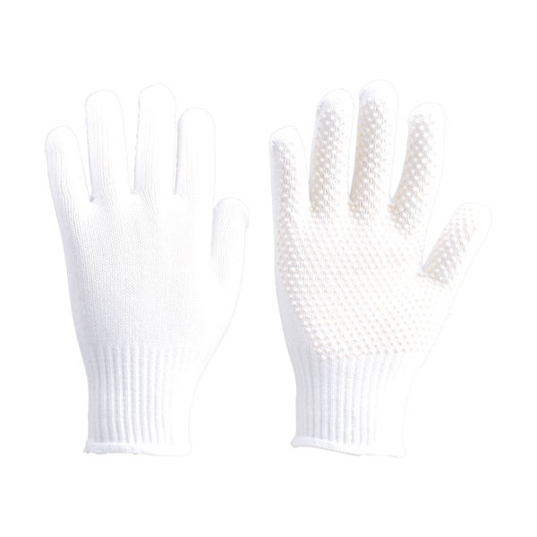 安全すべり止め手袋　薄手　ホワイト　10ゲージ　Ｌサイズ　DPM-39L　1双　トラスコ中山　TRUSCO　217-2861