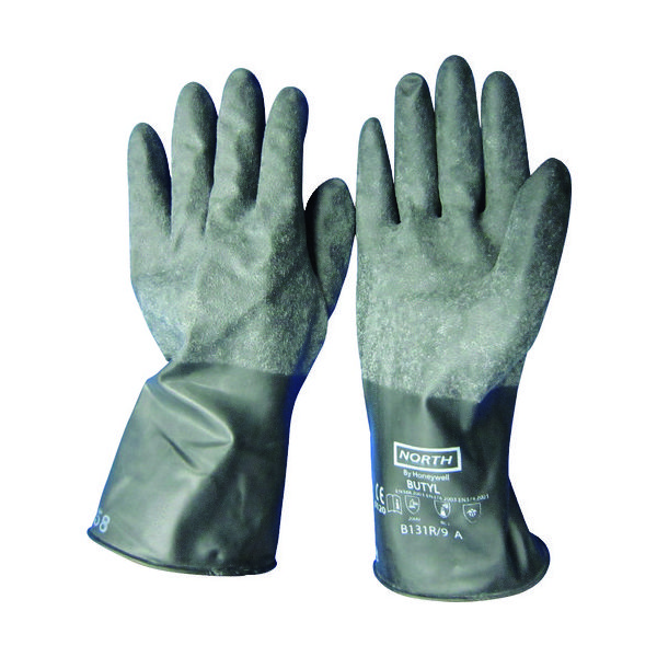 クレトイシ KGW 耐薬品性ブチル手袋 ラフ加工 L B-131-R-9 1双 126-0189（直送品）