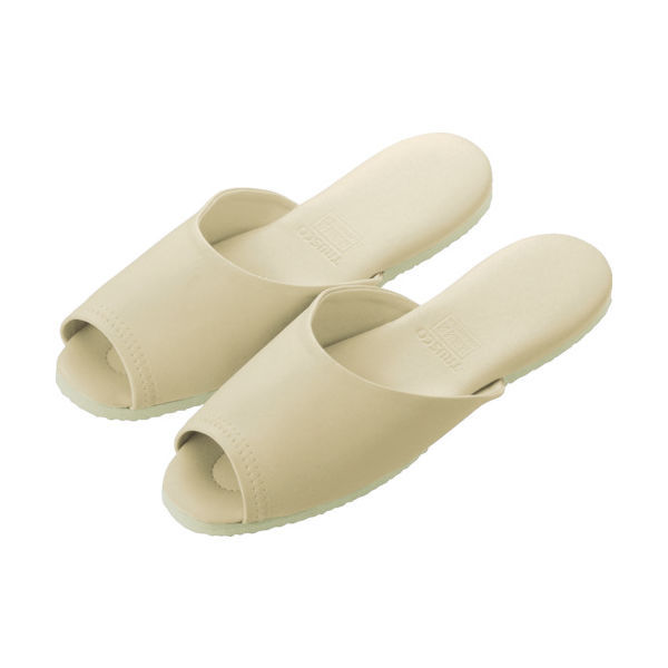 トラスコ中山 TRUSCO マエアキスリッパ ベージュ V-4803 BE 1足 004-1416（直送品）