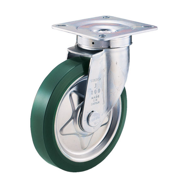 東洋スチール TRUSCO プレス製ウレタンキャスター 自在 Φ100 TUJ-100 1個 171-2357（直送品）