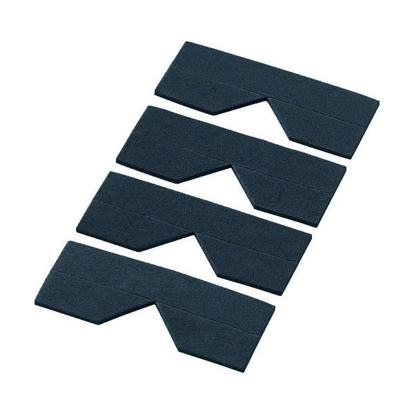 トラスコ中山 TRUSCO エッジクッションテープ コーナー用 ブラック 4枚入 TECC-50BK 1袋(4枚) 329-2312（直送品）