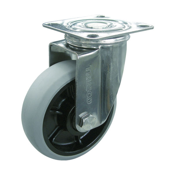 プレート式キャスター（ナイロンホイールウレタン車・ステンレス金具） 自在 _1