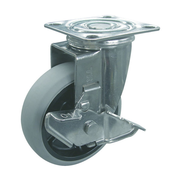 トラスコ中山 TRUSCO ナイロンホイールウレタンキャスター ステン金具自在S付 Φ150 TYSGUJ-150S 1個 278-2316（直送品）