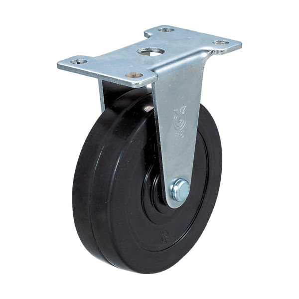 トラスコ中山 TRUSCO 台車用キャスター Φ75 ゴム車 固定 TYER-75RH 1個 278-2707（直送品）