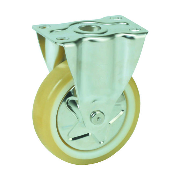 トラスコ中山 TRUSCO プレス製省音キャスターステンレス金具 固定 Φ100 TXSUK-100 1個 256-0704（直送品）