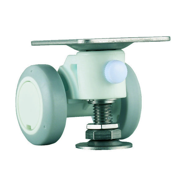 パーツ精工 パーツ キャスパッド プレート式双輪キャスターエラストマー車 荷重58.8 白 CAPS50UW 1個(1台) 320-0914（直送品）