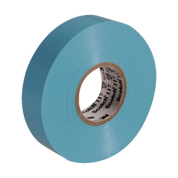 スリーエム ジャパン 3M ビニールテープ 117 水色 19mmX20m 10巻入り L/B 20 10P 1パック(10巻)（直送品）