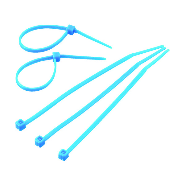 トラスコ中山 TRUSCO カラーケーブルタイ 青 幅2.5×100mm最大結束Φ22標準型 TRCVR-100B 1袋(100本)（直送品）