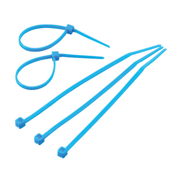 トラスコ中山 TRUSCO カラーケーブルタイ 青 幅4.8X250mm最大結束Φ68標準型 TRCVR-250B 1袋(100本)（直送品）
