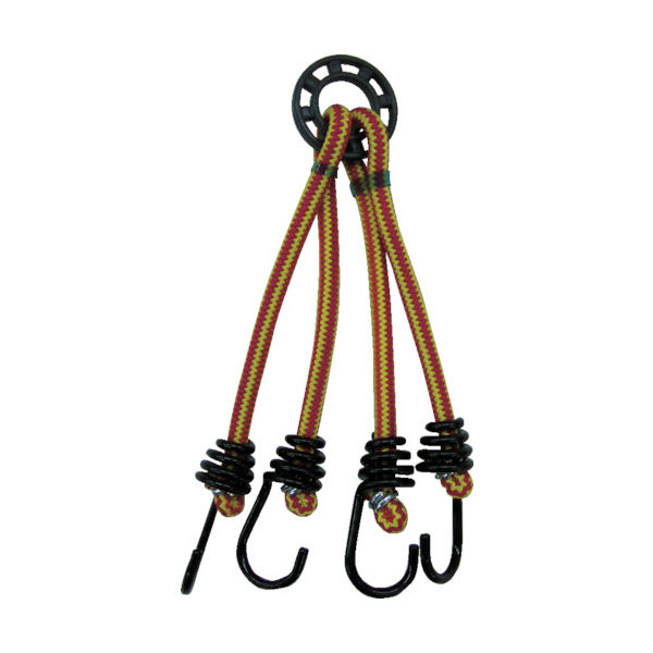 ユタカメイク ゴム リング付きバンジーコード 8mm×200mm 混色 BCR-209 1本 356-5050（直送品）