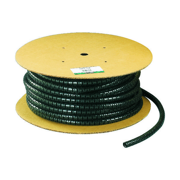 パンドウイット 電線保護チューブ スリット型スパイラル パンラップ 束線径12.0Φmm 61m巻き 黒 PW50F-T20 295-3722（直送品）