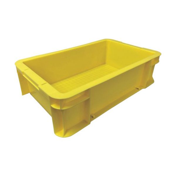 DICプラスチック DIC DA型コンテナ ボックス型 外寸:W450×D276×H124.5 イエロー 黄 DA-12 Y 1個（直送品）