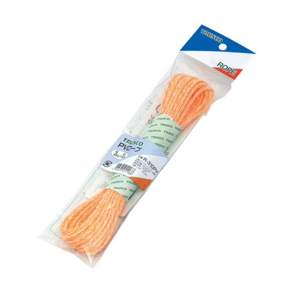 トラスコ中山 TRUSCO PVロープ 3つ打 線径3mmX長さ10m R-310PV 1巻 511-2834（直送品）